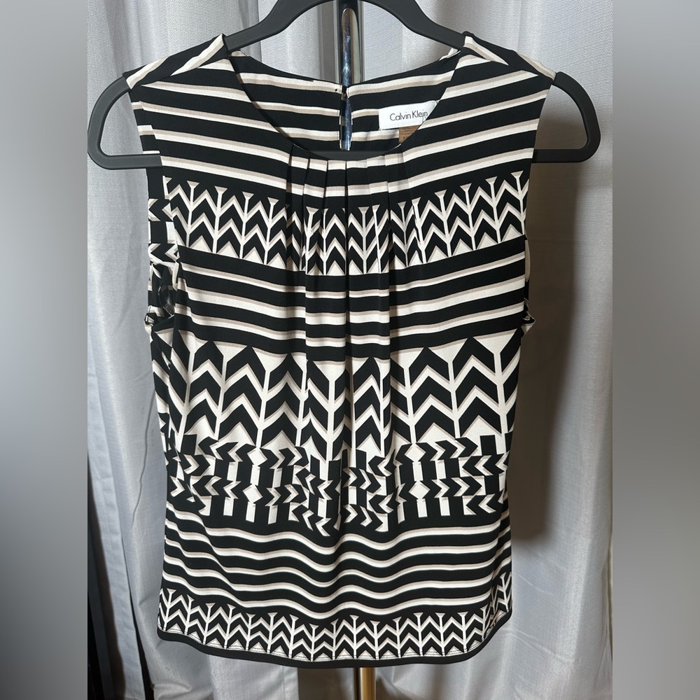 Calvin Klein pattern and blouse